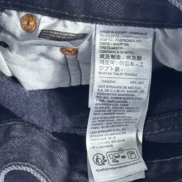 Levi’s 501 Mens Straight Leg Jeans Black Denim 5-Pocket Outdoor Size 33x32 - Picture 13 of 16